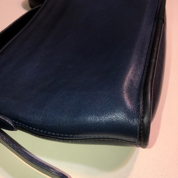 Vintage coach blue leather shoulder crossbody bag - Picture 12 of 12